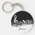 Personalised Jumbled Musical Notes Keychain