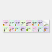 Personalised Kids Labels, Waterproof Baby Stickers Bumper Stickers