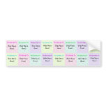 Personalised Kids Name Labels; Waterproof Stickers bumper stickers