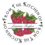 Personalised Kitchen Baking Stickers- Raspberries