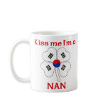 Personalised Korean Kiss Me I'm Nan mugs