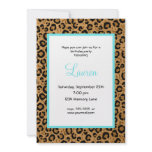 Personalised Leopard 40th Birthday Invitation