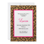 Personalised Leopard 40th Birthday Invitation