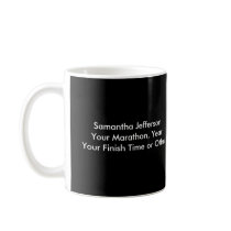 Personalised Marathon Runner 26.2 Keepsake Black Coffee Mug