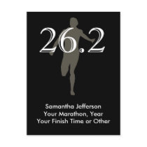 Personalised Marathon Runner 26.2 Keepsake Black