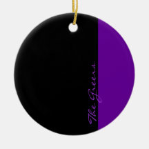 Personalised Modern 519 Purple Christmas Tree Ornaments