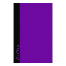 Personalised Modern 519 Purple Customised Stationery