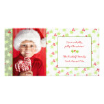 Personalised Modern Holly Christmas Photo Cards