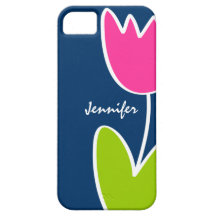 Personalised Modern Tulip iPhone 5 Case