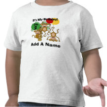 Personalised Monkey Shine 2nd Birthday Tshirt