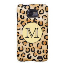 Personalised Monogram Leopard Print Pattern. Galaxy SII Covers