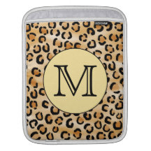 Personalised Monogram Leopard Print Pattern. iPad Sleeves