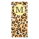 Personalised Monogram Leopard Print Pattern. Custom Rack Cards