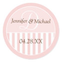 Personalised Monogrammed Wedding Favour Labels stickers