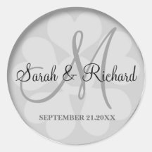 Personalised Monogrammed Wedding Stickers