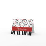 Personalised Music Note Piano Note Cards