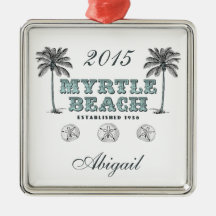 Personalised Myrtle Beach SC Ornament