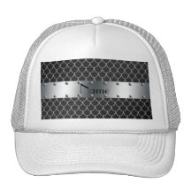 Personalised name black dragon scales trucker hat
