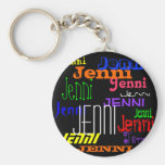 Personalised Name Colourful Collage Keychain