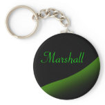 Personalised Name Keyring - Green & Black keychains