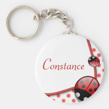 Personalised Name Keyring - Lady Bug Key Chains
