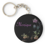 Personalised Name Keyring - Rainbow Flowers keychains