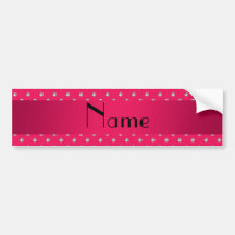 Personalised name pink diamonds bumper stickers