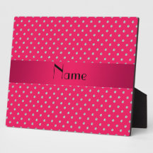 Personalised name pink diamonds display plaque