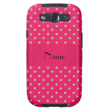 Personalised name pink diamonds galaxy SIII cover