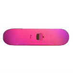 Personalised name pink glitter cupcake skateboard