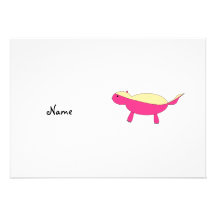 Personalised name pink honey badger announcement
