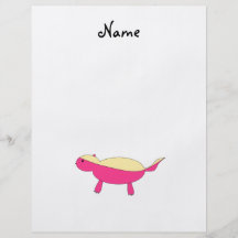 Personalised name pink honey badger flyer design