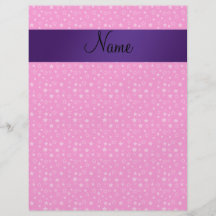 Personalised name pink stars custom flyer