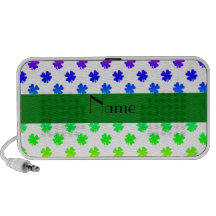 Personalised name Rainbow shamrocks pattern iPod Speaker