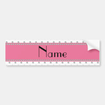 Personalised name white diamonds bumper sticker