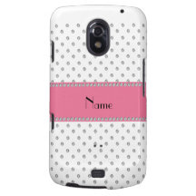 Personalised name white diamonds galaxy nexus cases
