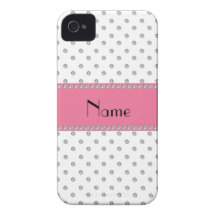 Personalised name white diamonds iPhone 4 case