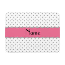 Personalised name white diamonds magnets