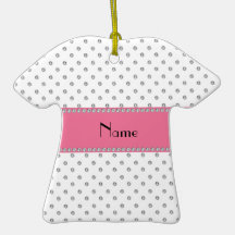 Personalised name white diamonds christmas ornaments