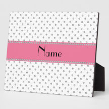 Personalised name white diamonds photo plaques