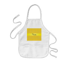 Personalised name yellow diamonds aprons