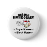 Personalised New Dad Baby Boy Gift buttons