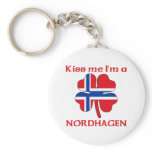 Personalised Norwegian Kiss Me I'm Nordhagen keychains