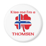 Personalised Norwegian Kiss Me I'm Thomsen magnets