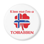 Personalised Norwegian Kiss Me I'm Tobiassen magnets