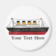 Personalised Passenger Steamship Fridge Magnets