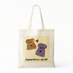 Personalised Peanut Butter and Jelly Kids Tote Bag
