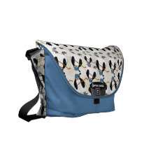 Personalised Penguin Hockey Messenger Bag