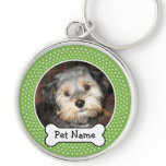 Personalised Pet Photo with Dog Bone keychains