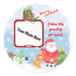 Personalised Photo Christmas Stickers